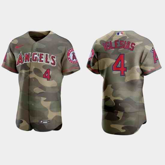 Los Angeles Angels 4 Jose Iglesias Men Nike 2021 Armed Forces Day Authentic MLB Jersey  Camo